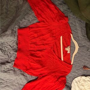 Red Women's Crop Top